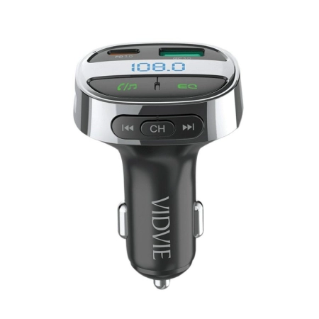 Transmiter FM BT 1xUSB + USB-C 48W VIDVIE FM02 czarny